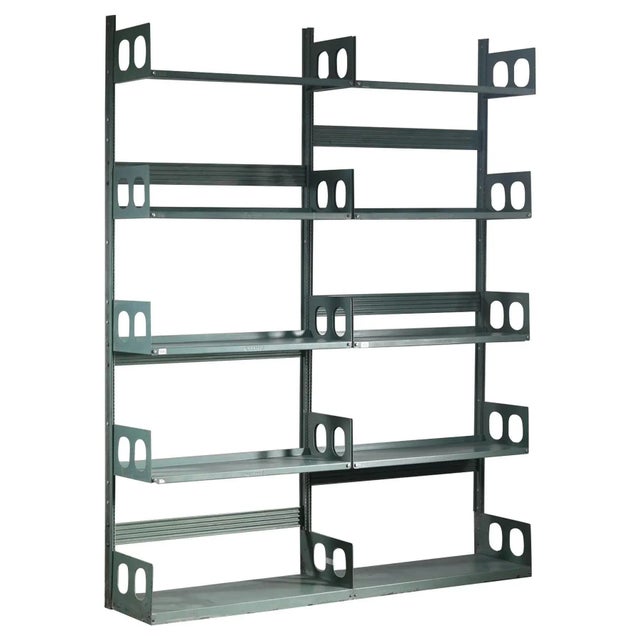 Black Painted Meta Triennale Bookcase attributed to Lips Vago, Italy, 1954 For Sale - Image 8 of 8