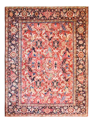 Antique Dragon Heriz Serapi Rug