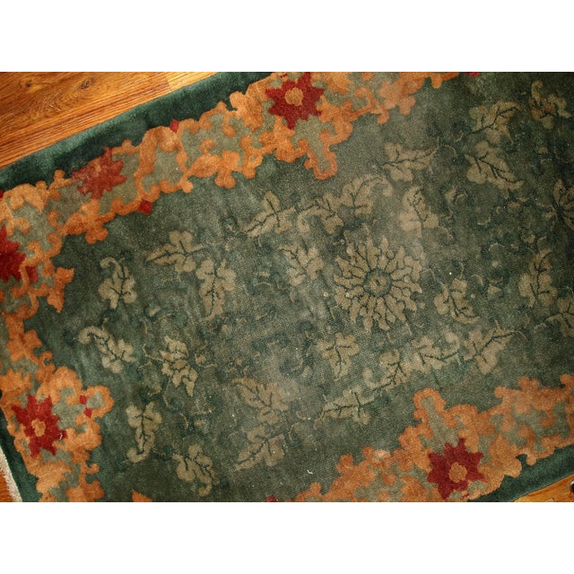 1920s Handmade Antique Art Deco Chinese Rug For Sale - Image 4 of 6