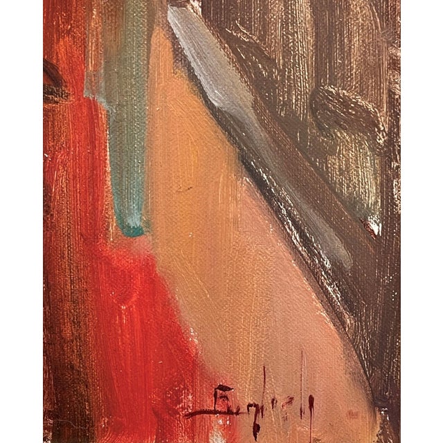 Fast Food Lunch by Kim English | Oil on Board Scene of a diner with a person eating lunch. For Sale - Image 4 of 5