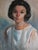 Figurative Velletri 64 Mid Century Modern Portrait Oil on Canvas Original Frame For Sale - Image 3 of 10