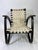 Black bentwood armchair, with white woven original strap seats, designed by Jan Vanek in the 1930s. The armchairs were...