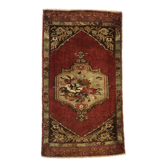 Vintage Turkish Yastik Rug - 01'09 X 03'02 For Sale