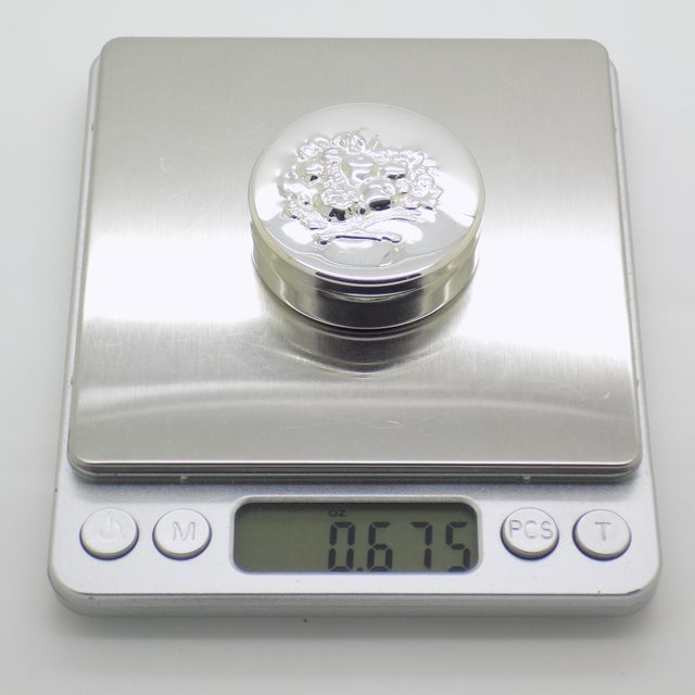 Vintage Italian Handmade Genuine Silver Fruit Design Pill Snuff Trinket Box, Made in Padua (Italy) For Sale - Image 12 of 12