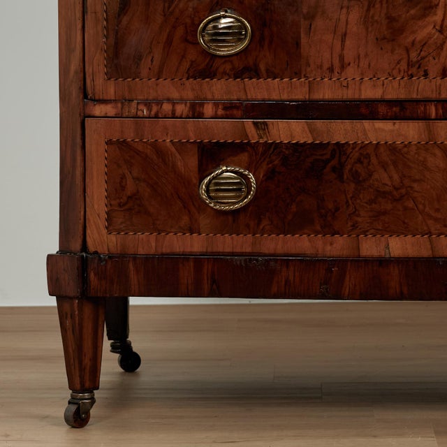 Antique Italian Neo Classic Bow Front Chest or Commode For Sale In West Palm - Image 6 of 14