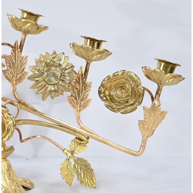 Brass Altar Candleholders, 1920, Set of 2 For Sale - Image 12 of 18