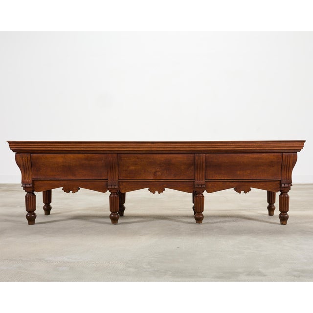 Repurposed 19th C. French Butcher Block Work Table Kitchen Island 8 Ft For Sale - Image 17 of 18