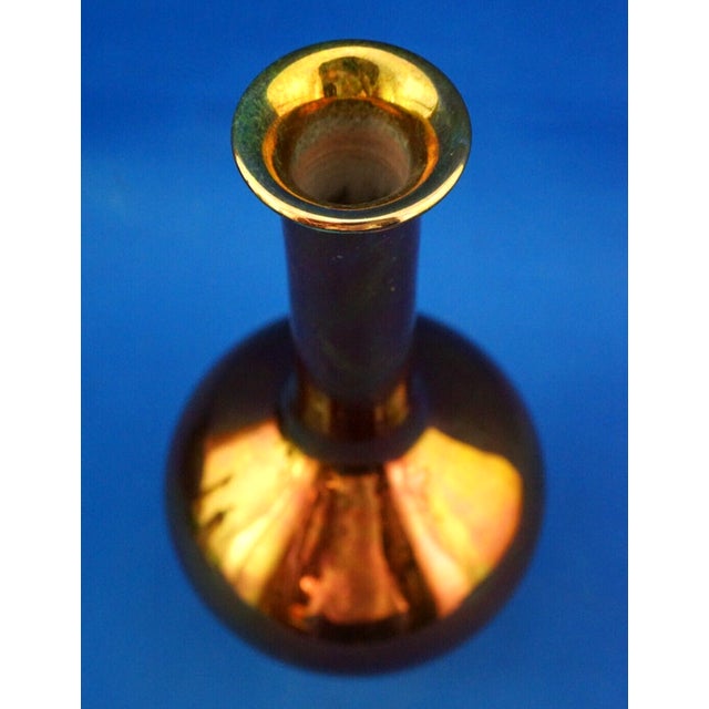 Ceramic Vase with Gilt Metallic Lustre Glaze from Bottega Gatti, Italy, 1970s For Sale - Image 6 of 18