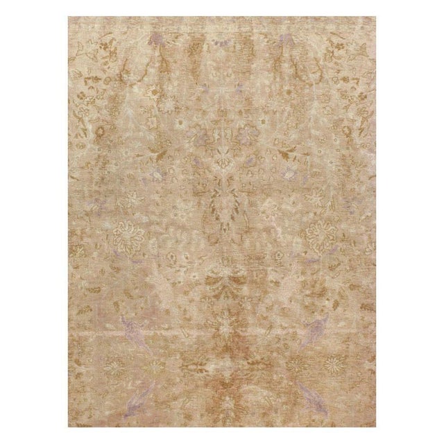 An antique Turkish Herekeh room size carpet handmade with silk during the early 20th century. Measures: 9' 7" x 13' 6".