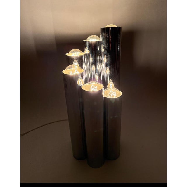 Space Age Minimalist Chrome Tube Lamp from Koch & Lowy, USA, 1960s For Sale - Image 9 of 18