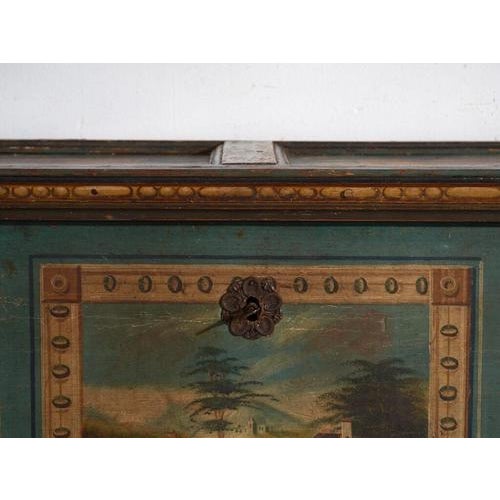 Antique Marriage Chest in Painted Pine, Central Europe, 1841 For Sale - Image 15 of 18