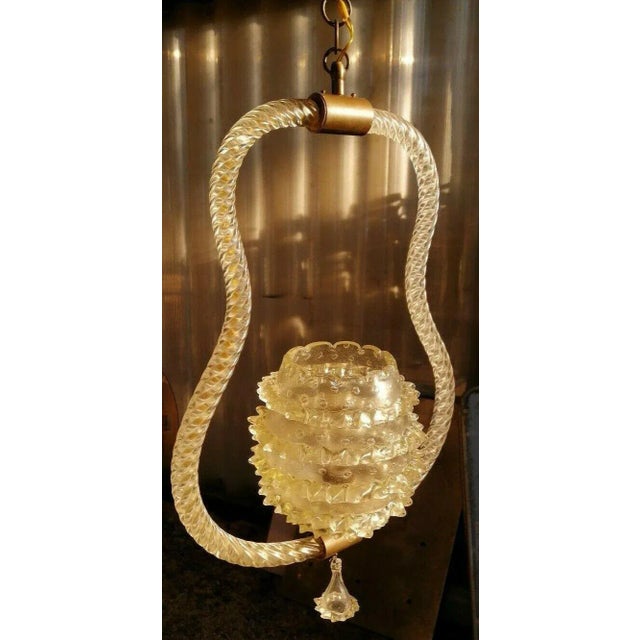Murano Glass Ceiling Lamp from Barovier & Toso, 1950s For Sale - Image 6 of 7
