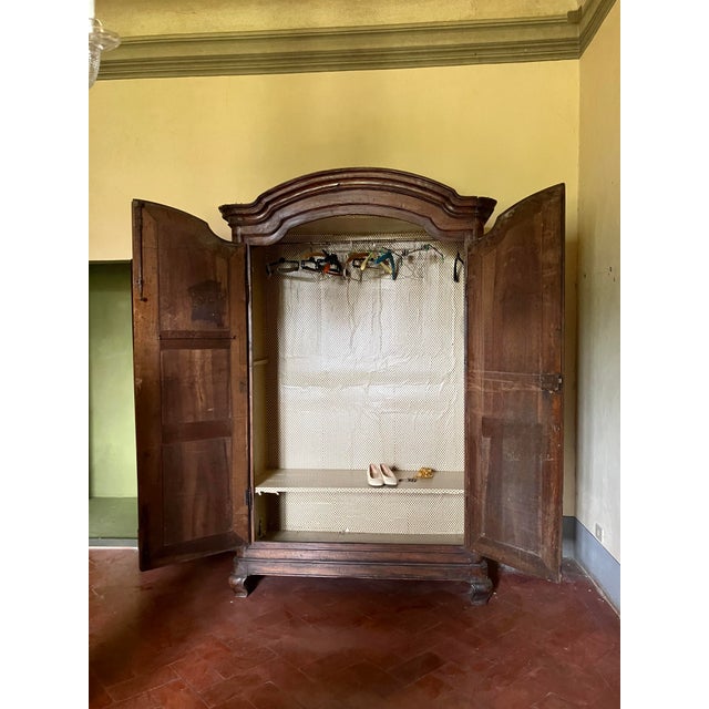 18th Century Italian Piedmontese Baroque Wardrobe in Walnut For Sale - Image 11 of 12