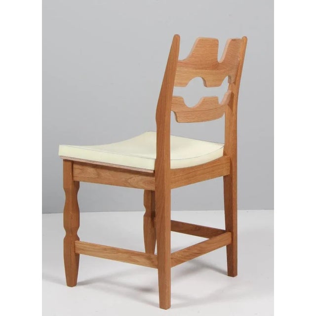 Wood Model Razorblade Oak Dining Chair by Henning Kjærnulf, Denmark, 2023 For Sale - Image 7 of 10