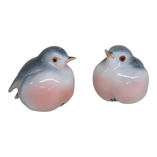 Vintage Bone China Baby Bird Salt and Pepper Shakers Set 4500b For Sale