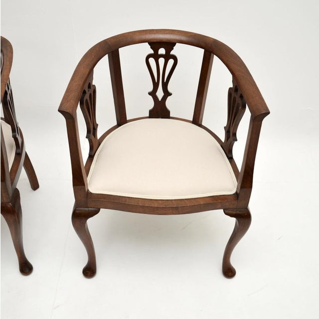 Antique Edwardian Tub Chairs, 1900s, Set of 2 For Sale - Image 6 of 10