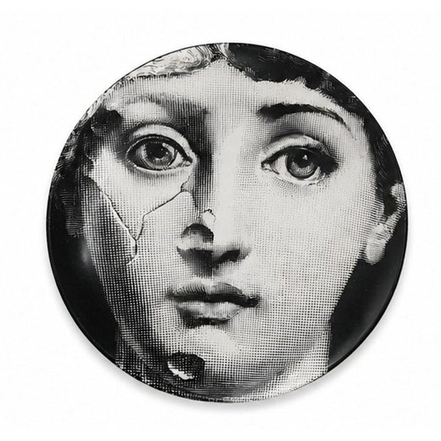 Late 20th Century Late 20th Century Set of Eight Fornasetti Lina Cavalieri Porcelain Plates For Sale - Image 5 of 13