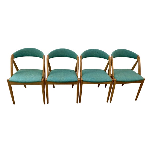 1960s 4 Dining Room Chairs Model 31 Made in Teak, Attributed to Kai Kristiansen For Sale