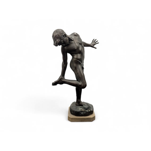 Bronze Statue of a Young Fisherman, 20th Century For Sale - Image 9 of 9