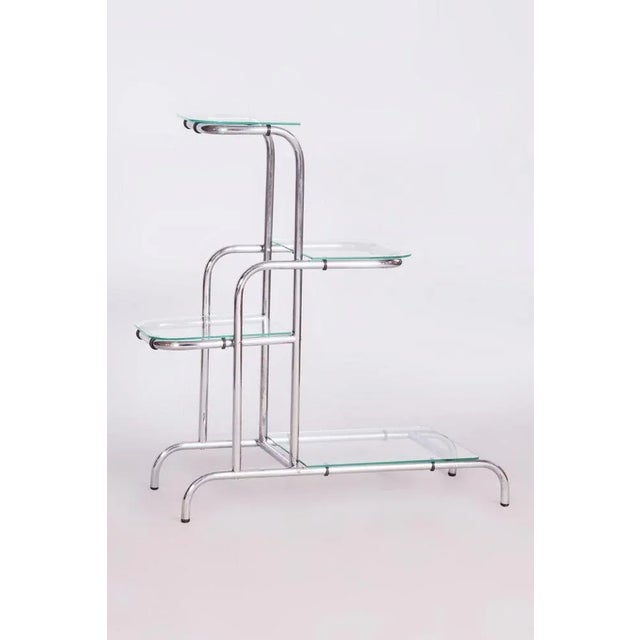 1930s Bauhaus Etagere in Chrome-Plated Steel, Czechia, 1930s For Sale - Image 5 of 8