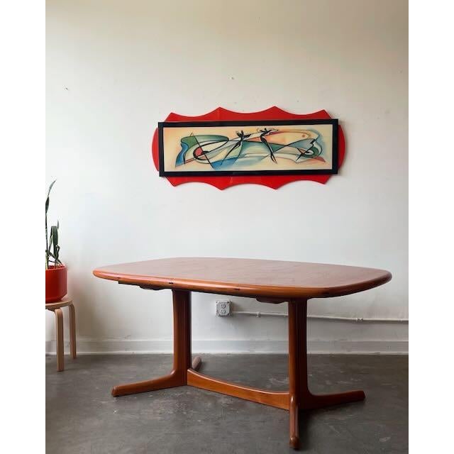 Mid-Century Modern Vintage Danish Teak Dining Table by Dyrlund For Sale - Image 3 of 10