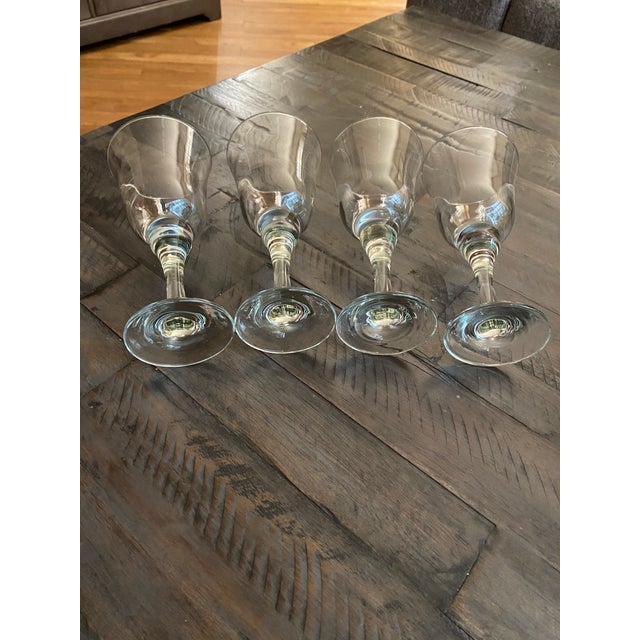Glass 1930s Pasabahce Tulip Shape Water Goblets- Set of 4 For Sale - Image 7 of 7