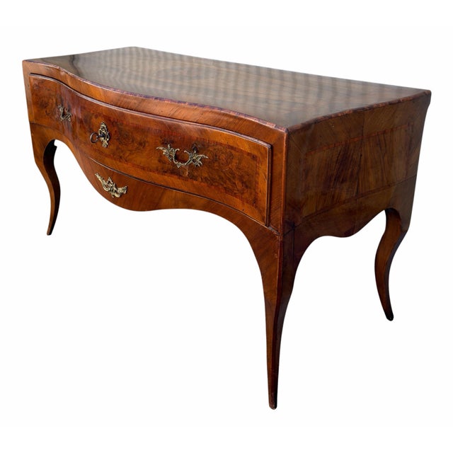 Antique 18th C Lombardy Italian Inlaid Low Chest or Sideboard.