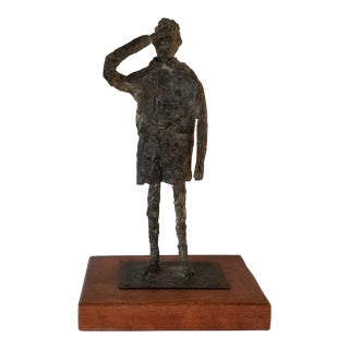 70's Vintage Brutalist Sculpture of Abstract Man For Sale