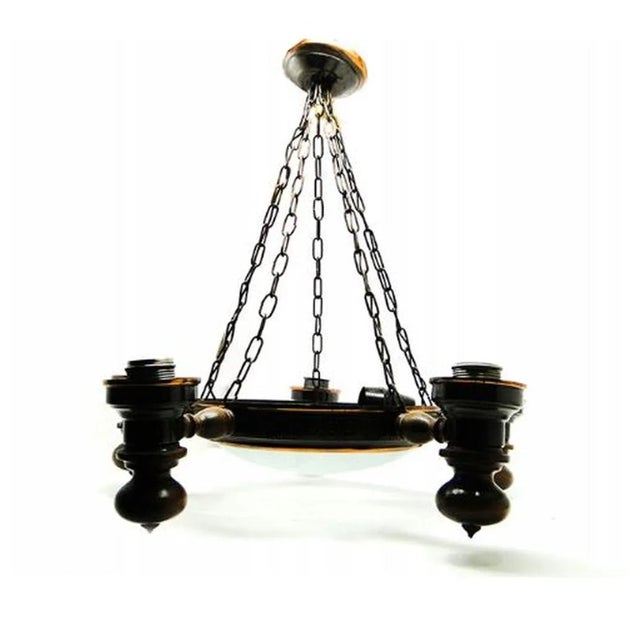 Mid-Century Chandelier, Poland, 1970s For Sale - Image 6 of 6