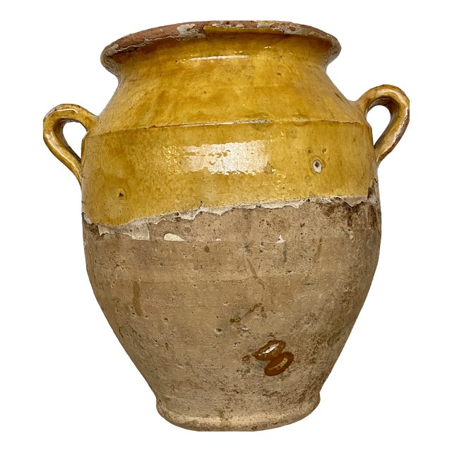 Antique French Glazed Confit Pot, 1890s For Sale