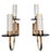 A pair of silver-plated Art Deco-style wall lights. The wall lights are characterised by a simple, geometric design. The...