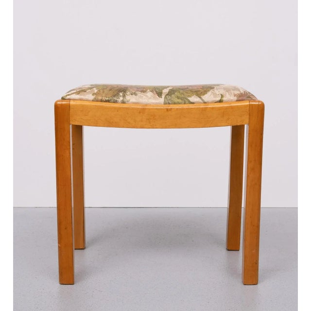 1950s Beech Wood Foot Stool, Dutch, 1950s For Sale - Image 5 of 9