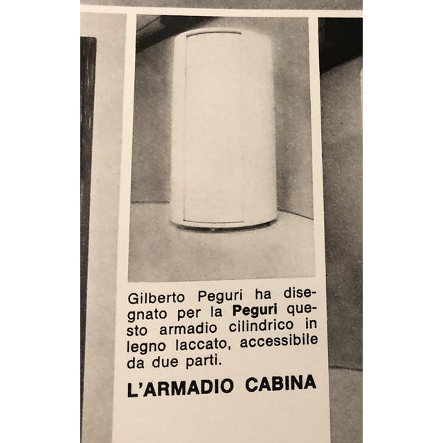 Cream Cylindrical Cabinet by Gilberto Peguri for Peguri, 1960s For Sale - Image 8 of 9