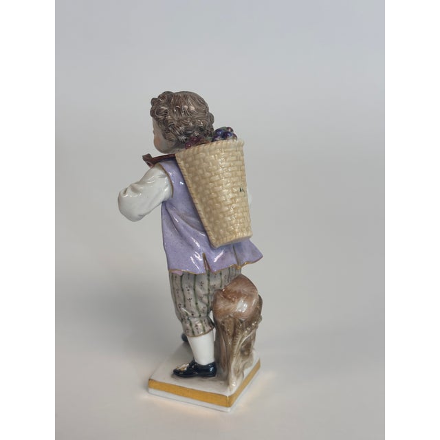 Mid 19th Century Meissen Figurine of Young Boy For Sale - Image 5 of 10