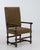 19th Century Louis XIII Style Wooden Throne Chair with Upholstery Mustard For Sale - Image 15 of 15