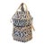 Vintage African Kuba Royal Beaded Basket Congo 21" H For Sale