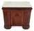 American Classical Marble-Topped Flame Mahogany Cabinet, with long drawer above single door opening to two shelves, the...