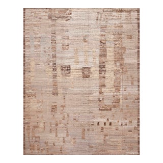 Nazmiyal Collection Geometric Design Modern Earthy Neutral Color Area Rug For Sale