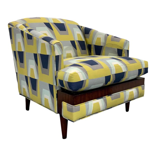 MidCentury Modern Style Theodore Alexander Club Chair as Is Chairish