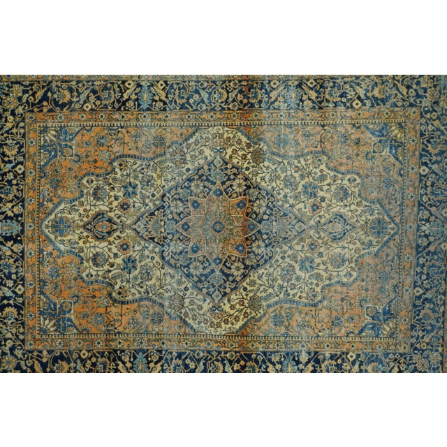 Antique Persian Mohtasham Kashan Rug 4'2" X 6’2" For Sale In New York - Image 6 of 12