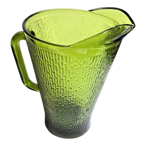 Mid Century Green Bamboo Pitcher