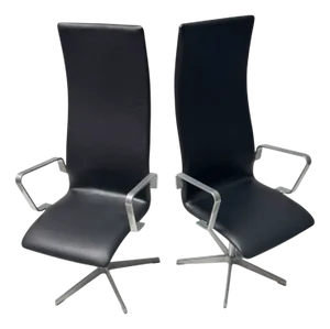 Danish Modern Oxford Highback Chairs by Arne Jacobsen for Fritz Hansen, 2004, Set of 2