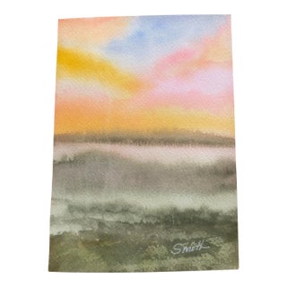 “Golden Horizon” Original Watercolor by Nancy Smith For Sale