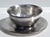 Mid-Century Modern 1950s Wallace Silver Plate Serving Bowl Attached Saucer Mid-Century Modern Tableware For Sale - Image 3 of 13