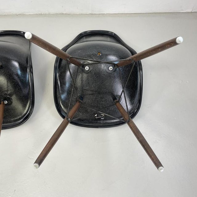 DSW Upholstered Side Chairs with Grey Covers by Charles and Ray Eames for Herman Miller, Set of 4 For Sale - Image 15 of 16