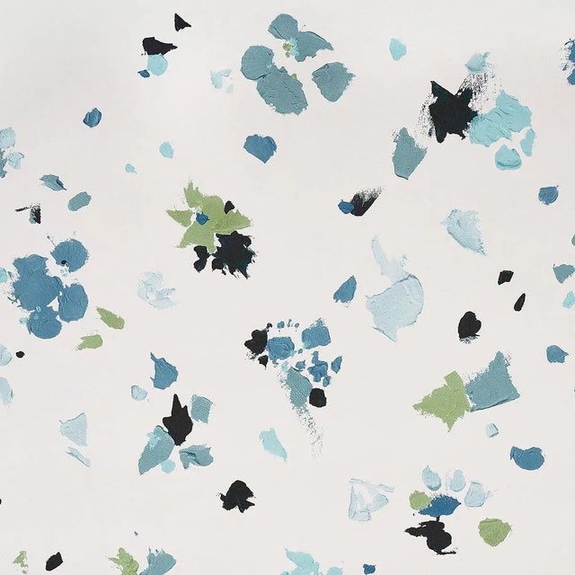 Schumacher Sample - Schumacher x Backdrop Fairfarren Wallpaper in Teal For Sale - Image 4 of 4