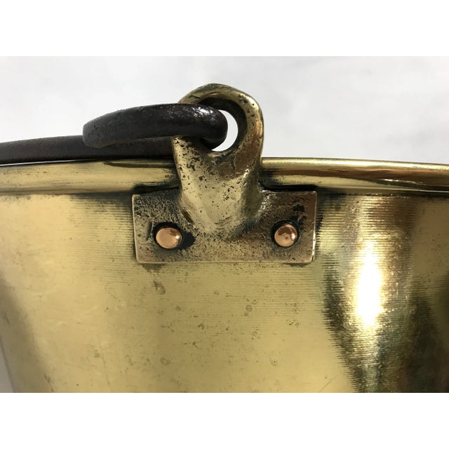 Vintage Ansonia Brass Co., Fireplace Bucket or Kettle, American 1866 (Planter) For Sale In Tampa - Image 6 of 12