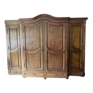 Late 20th Century Ralph Lauren Style Wood Armoire For Sale