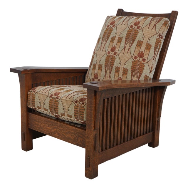 Stickley Mission Oak Reclining Morris Chair For Sale