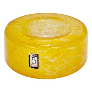 Vintage Hungarian Art Glass Veil Ashtray from Karcag, 1970s For Sale